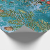 Kerstzomervakantiestrand Cadeaupapier (Hoek)