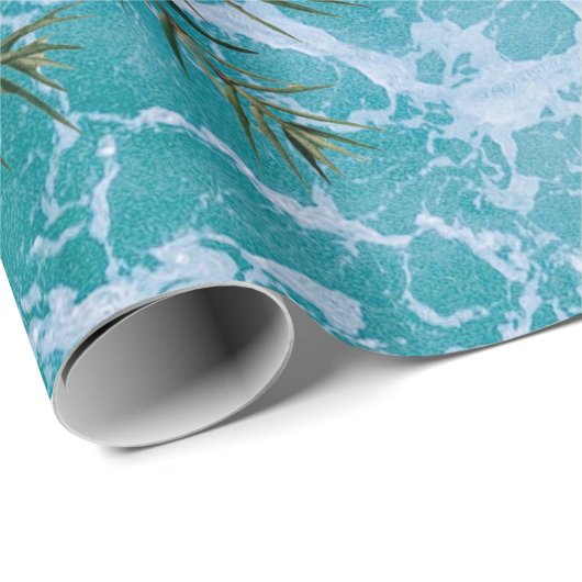 Kerstzomervakantiestrand Cadeaupapier (Rol Hoek)