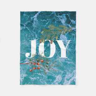 kerstzomervakantiestrand fleece deken