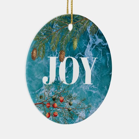 kerstzomervakantiestrand keramisch ornament (Rechts)