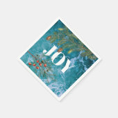 kerstzomervakantiestrand servet (Hoek)