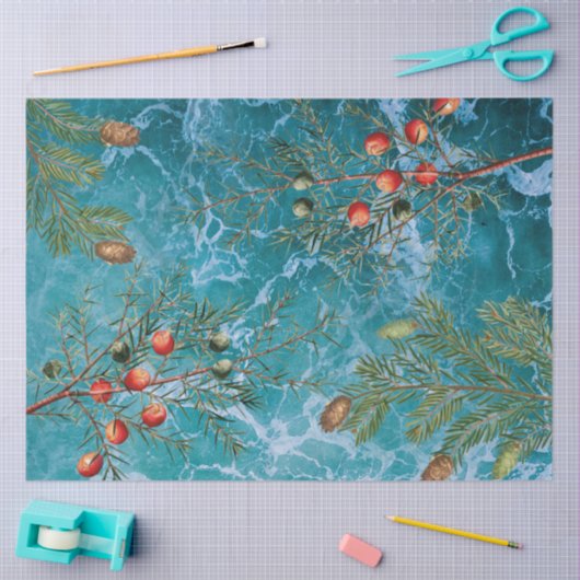 Kerstzomervakantiestrand Tissuepapier (Craft)