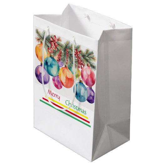Kerstzon Ocean Gift Bag Medium Cadeauzakje (Achterkant Gekanteld)