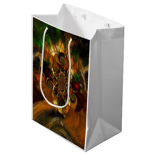 "kerstzonkraker" Gift Bag Medium Cadeauzakje (Voorkant Gekanteld)