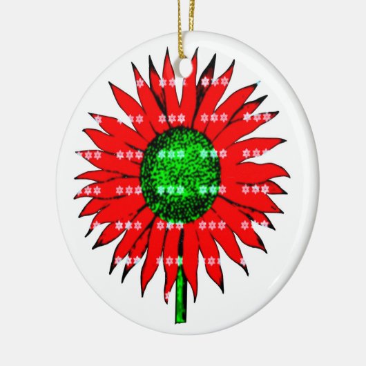 Kerstzonnebloem Keramisch Ornament (Links)