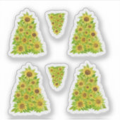 Kerstzonnebloem Sticker (Voorkant)