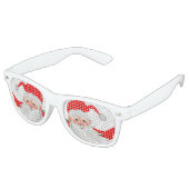 Kerstzonnebril met kerstman retro zonnebril (Gekanteld)