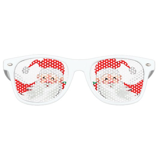 Kerstzonnebril met kerstman retro zonnebril (Voorkant)