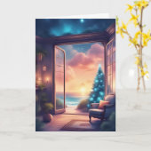 Kerstzonsondergang bij het Zee Kaart (Gele Bloem)