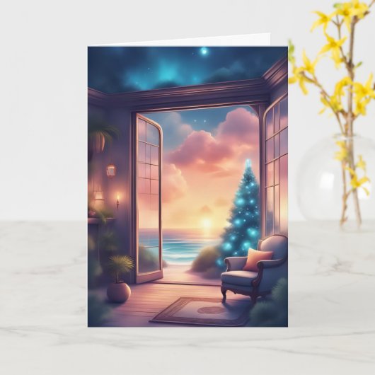 Kerstzonsondergang bij het Zee Kaart (Gele Bloem)