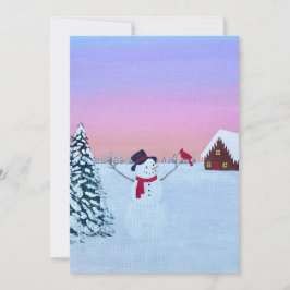 Kerstzonsondergang Feestdagenkaart
