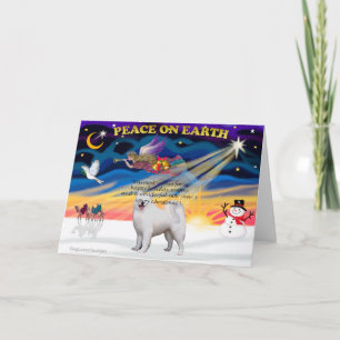 Kerstzonsopgang - Samoyed Feestdagen Kaart