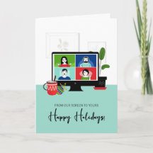 Kerstzoom vanaf ons scherm tot uw feestdag