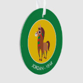 Kerstzora de paarden ornament (voorkant)