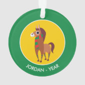 Kerstzora de paarden ornament (achterkant)