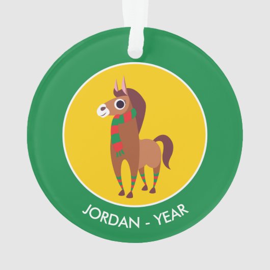 Kerstzora de paarden ornament (achterkant)