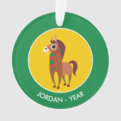 Kerstzora de paarden ornament (voorkant)