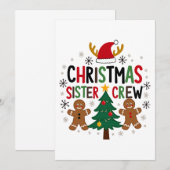 Kerstzuster Crew Festieve Gingervrienden Kaart (Voorkant / Achterkant)