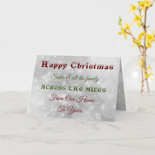 Kerstzuster en alle familie over de hele linie kaart (Gele Bloem)