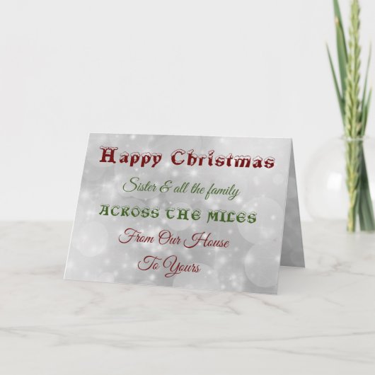 Kerstzuster en alle familie over de hele linie kaart (Voorkant)