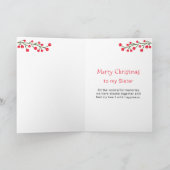 kerstzuster, gordels en heilig Wenskaart Kaart (Binnen)