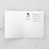 kerstzuster Grosbeak-vogelkaart Feestdagen Kaart (Binnen)