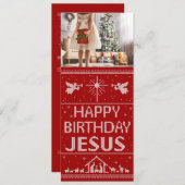 Kerstzuster Happy Birthday Jezus Religieus Feestdagenkaart (Voorkant / Achterkant)