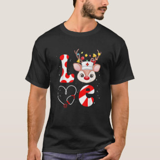Kerstzuster Santa Reindeer Nurse Pet Elf T-shirt