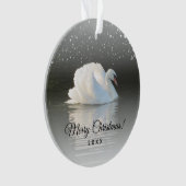 Kerstzwaan op het Snowy Lake Ornament (voorkant)