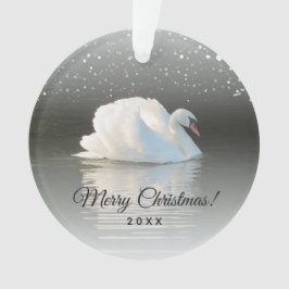 Kerstzwaan op het Snowy Lake Ornament