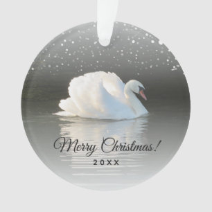 Kerstzwaan op het Snowy Lake Ornament