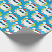 kerstzwanenstrand betrapt kerstkerstkerstkerstkers cadeaupapier (Hoek)