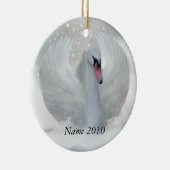 Kerstzwanenversiering - Jouw naam past zich aan Keramisch Ornament (Rechts)