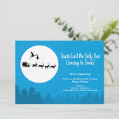 Kerstzwangerschap Aankondiging foto van de stad (Staand voorkant)