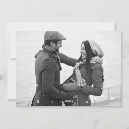 Kerstzwangerschap Aankondiging foto van de stad (Achterkant)