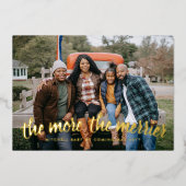 Kerstzwangerschap Folie Feestdagenkaart (Voorkant)