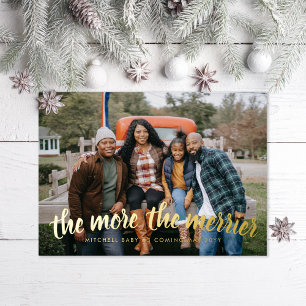 Kerstzwangerschap Folie Feestdagenkaart