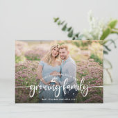 Kerstzwangerschap Foto Aankondiging (Staand voorkant)