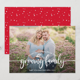 Kerstzwangerschap Foto Aankondiging