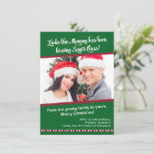 Kerstzwangerschap Foto koninklijke kaart - mammie (Staand voorkant)