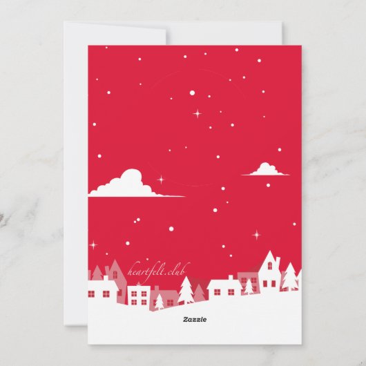 Kerstzwangerschap Foto Vakantie Kaart (Achterkant)