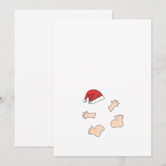 Kerstzwangerschap kleine Kerstman moeder te zijn Feestdagenkaart (Voorkant / Achterkant)