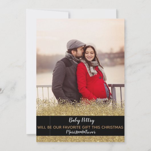 Kerstzwangerschaps- en kerstkaartje Sinterklaas Feestdagenkaart (Achterkant)