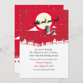 Kerstzwangerschaps-feestkaart Feestdagenkaart (Voorkant / Achterkant)