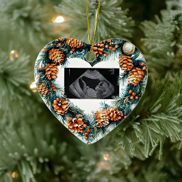 Kerstzwangerschapsecho  Baby op komst Keramisch Ornament