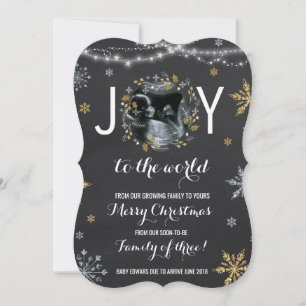 Kerstzwangerschapsverlof kerstfoto feestdagenkaart