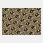 Kerstzwart Beer Bald Eagle Wilderness  Inpakpapier Vel (Voorkant 2)