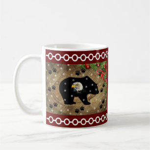 Kerstzwart Beer Bald Eagle Wilderness Koffiemok