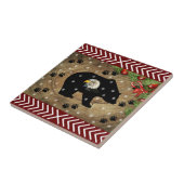 Kerstzwart Beer Bald Eagle Wilderness Tegeltje (Zijkant)