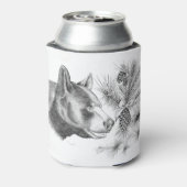 Kerstzwart Beer Blikjeskoeler (Blikje Achterkant)